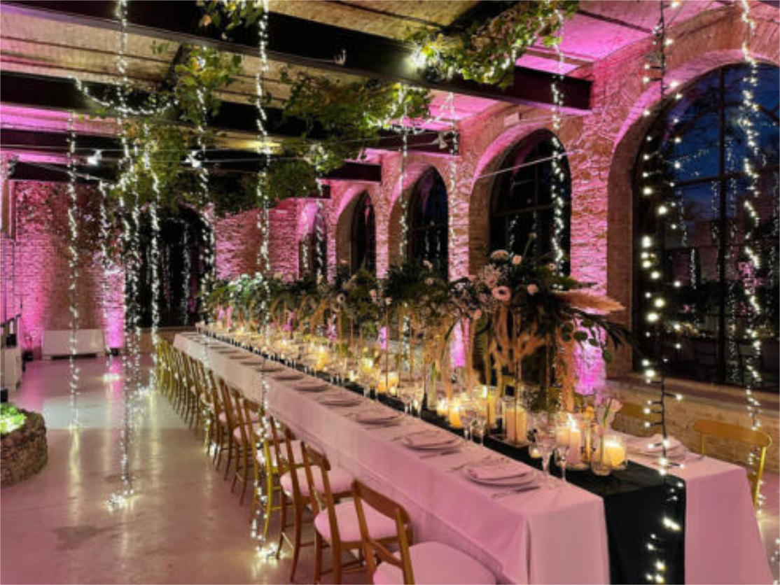 Cascate LED dettaglio